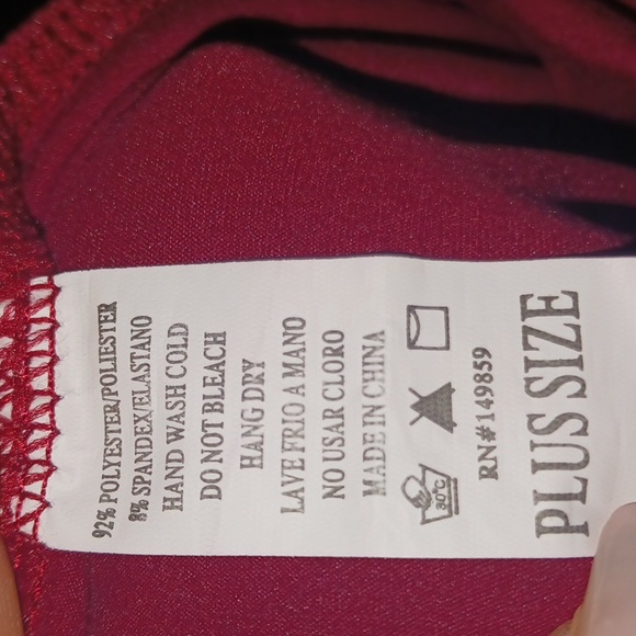 Burgundy Yoga Pants Plus Size - Picture 1 of 4